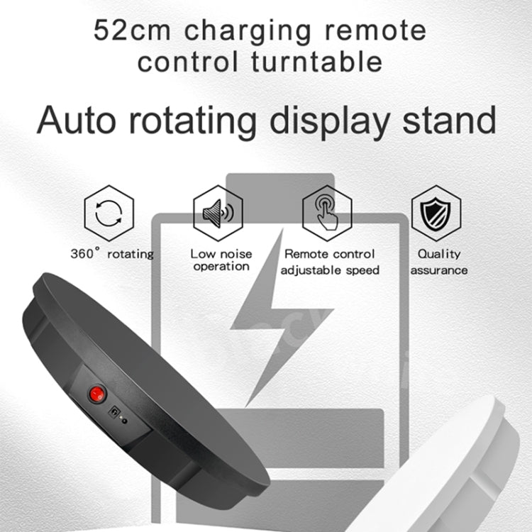 52cm Remote Control Electric Rotating Turntable Display Stand Video Shooting Props Turntable, Charging Power, Power Plug:EU Plug(White) - free shipping - PMC TechLife - Order now!