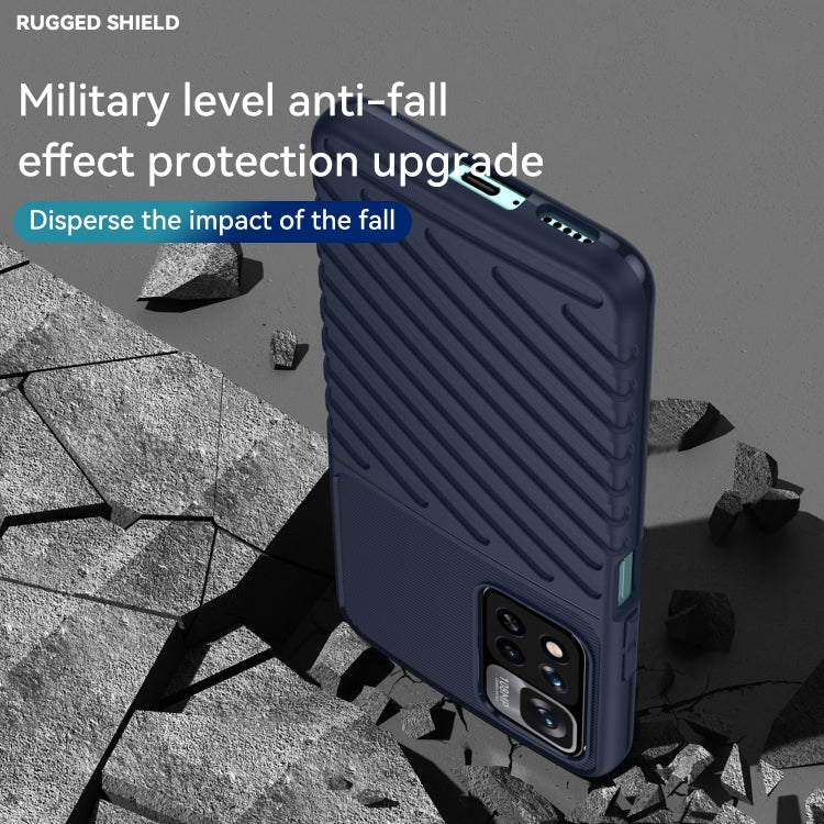 For Xiaomi Redmi Note 11 Pro / Note 11 Pro+ Thunderbolt Shockproof TPU Soft Phone Case(Blue) - Xiaomi Cases by PMC TechLife | Online Shopping South Africa | PMC TechLife | Buy Now Pay Later Mobicred