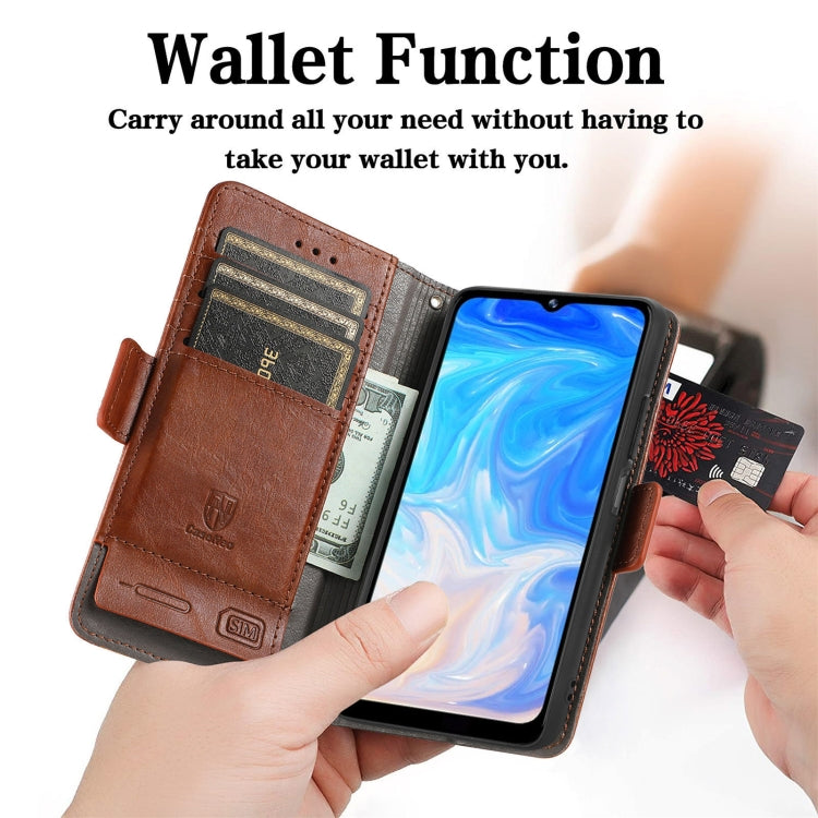 For Doogee N40 Pro CaseNeo Splicing Dual Magnetic Buckle Leather Case with Holder & Card Slots & Wallet(Brown) - More Brand by PMC TechLife | Online Shopping South Africa | PMC TechLife | Buy Now Pay Later Mobicred