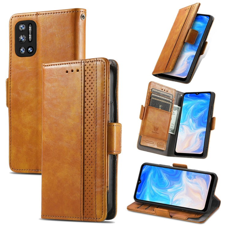 For Doogee N40 Pro CaseNeo Splicing Dual Magnetic Buckle Leather Case with Holder & Card Slots & Wallet(Khaki) - More Brand by PMC TechLife | Online Shopping South Africa | PMC TechLife | Buy Now Pay Later Mobicred