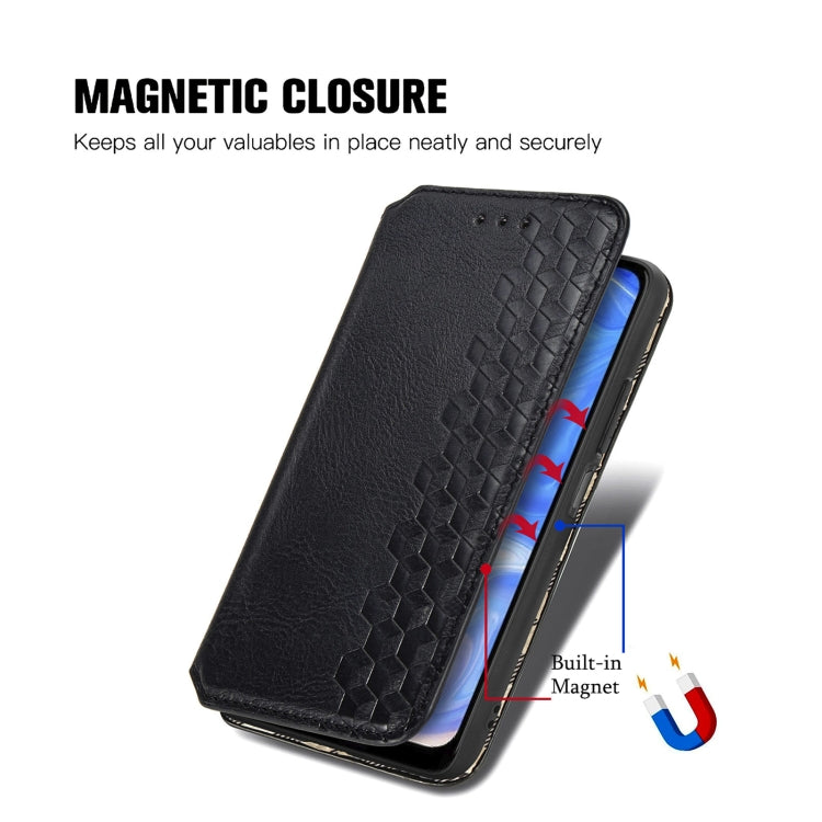 For Doogee N40 Pro Cubic Grid Pressed Horizontal Flip Magnetic Leather Case with Holder & Card Slots & Wallet(Black) - More Brand by PMC TechLife | Online Shopping South Africa | PMC TechLife | Buy Now Pay Later Mobicred
