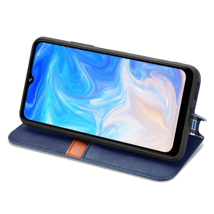 For Doogee N40 Pro Cubic Grid Pressed Horizontal Flip Magnetic Leather Case with Holder & Card Slots & Wallet(Blue) - More Brand by PMC TechLife | Online Shopping South Africa | PMC TechLife | Buy Now Pay Later Mobicred