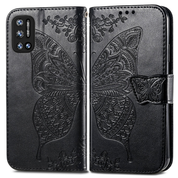 For DOOGEE N40 Pro Butterfly Love Flowers Embossed Horizontal Flip Leather Case with Holder & Card Slots & Wallet & Lanyard(Black) - More Brand by PMC TechLife | Online Shopping South Africa | PMC TechLife | Buy Now Pay Later Mobicred