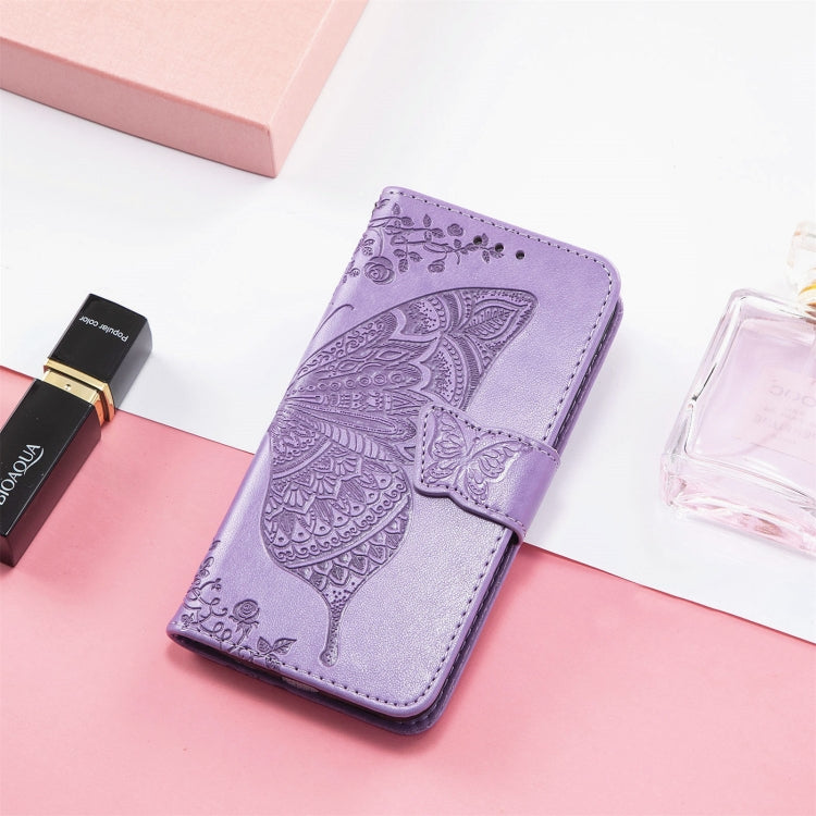 For DOOGEE N40 Pro Butterfly Love Flowers Embossed Horizontal Flip Leather Case with Holder & Card Slots & Wallet & Lanyard(Light Purple) - More Brand by PMC TechLife | Online Shopping South Africa | PMC TechLife | Buy Now Pay Later Mobicred