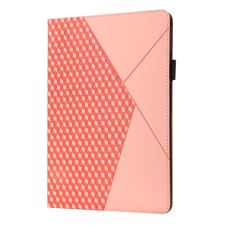 For OPPO Realme Pad Rhombus Skin Feel Horizontal Flip Tablet Leather Case with Card Slots & Holder(Rose Gold) - Realme by PMC TechLife | Online Shopping South Africa | PMC TechLife | Buy Now Pay Later Mobicred