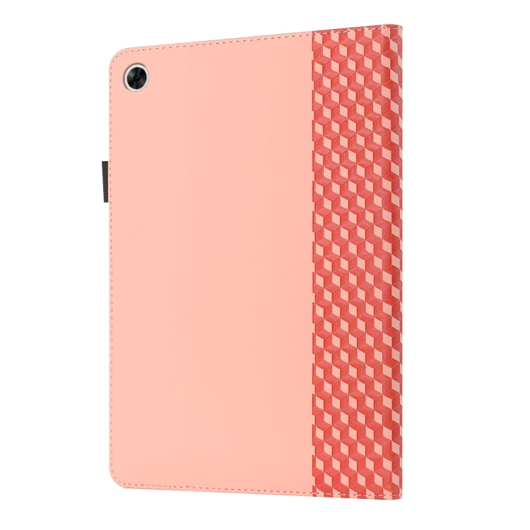 For OPPO Realme Pad Rhombus Skin Feel Horizontal Flip Tablet Leather Case with Card Slots & Holder(Rose Gold) - Realme by PMC TechLife | Online Shopping South Africa | PMC TechLife | Buy Now Pay Later Mobicred