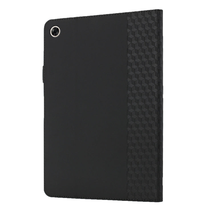 For OPPO Realme Pad Rhombus Skin Feel Horizontal Flip Tablet Leather Case with Card Slots & Holder(Black) - Realme by PMC TechLife | Online Shopping South Africa | PMC TechLife | Buy Now Pay Later Mobicred