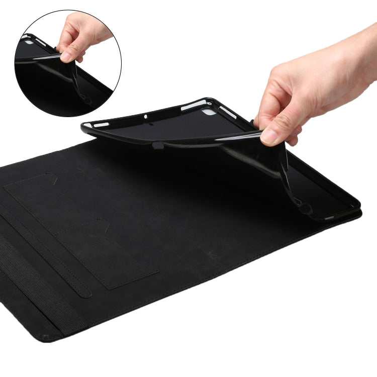 For OPPO Realme Pad Rhombus Skin Feel Horizontal Flip Tablet Leather Case with Card Slots & Holder(Black) - Realme by PMC TechLife | Online Shopping South Africa | PMC TechLife | Buy Now Pay Later Mobicred