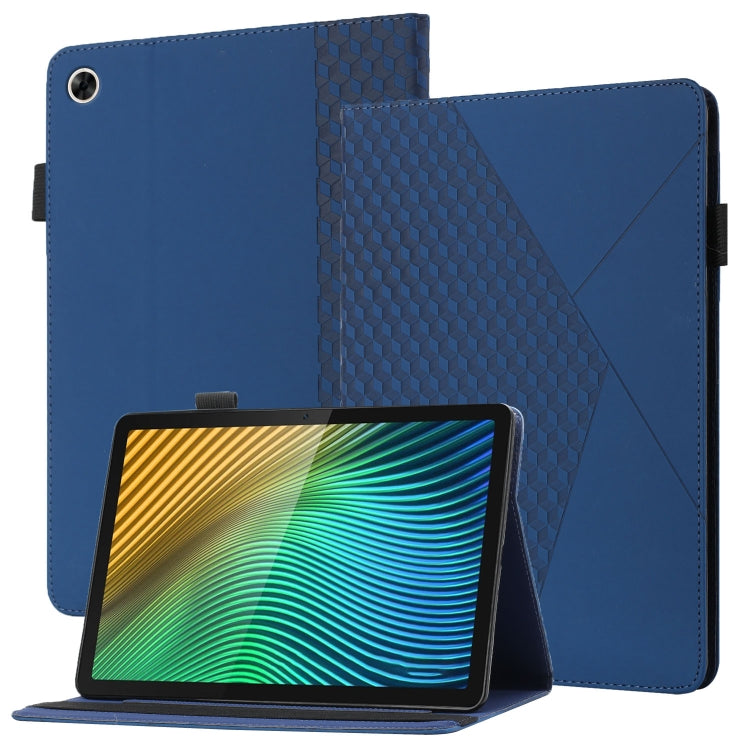 For OPPO Realme Pad Rhombus Skin Feel Horizontal Flip Tablet Leather Case with Card Slots & Holder(Royal Blue) - Realme by PMC TechLife | Online Shopping South Africa | PMC TechLife | Buy Now Pay Later Mobicred