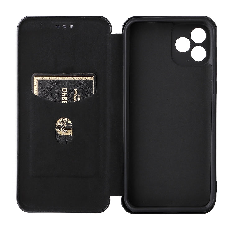 For Blackview Oscal C20 Carbon Fiber Texture Horizontal Flip Leather Phone Case with Card Slot(Black) - More Brand by PMC TechLife | Online Shopping South Africa | PMC TechLife | Buy Now Pay Later Mobicred