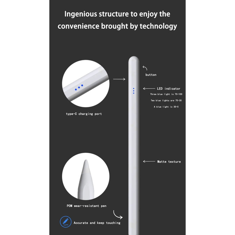 JT17 Universal Active Capacitive Pen for Mobile Phones and Tablets(White) - Stylus Pen by PMC TechLife | Online Shopping South Africa | PMC TechLife | Buy Now Pay Later Mobicred