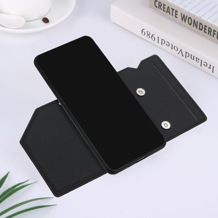 For Samsung Galaxy M52 5G Skin Feel PU + TPU + PC Back Cover Shockproof Phone Case with Card Slots & Holder & Photo Frame(Black) - Galaxy Phone Cases by PMC TechLife | Online Shopping South Africa | PMC TechLife