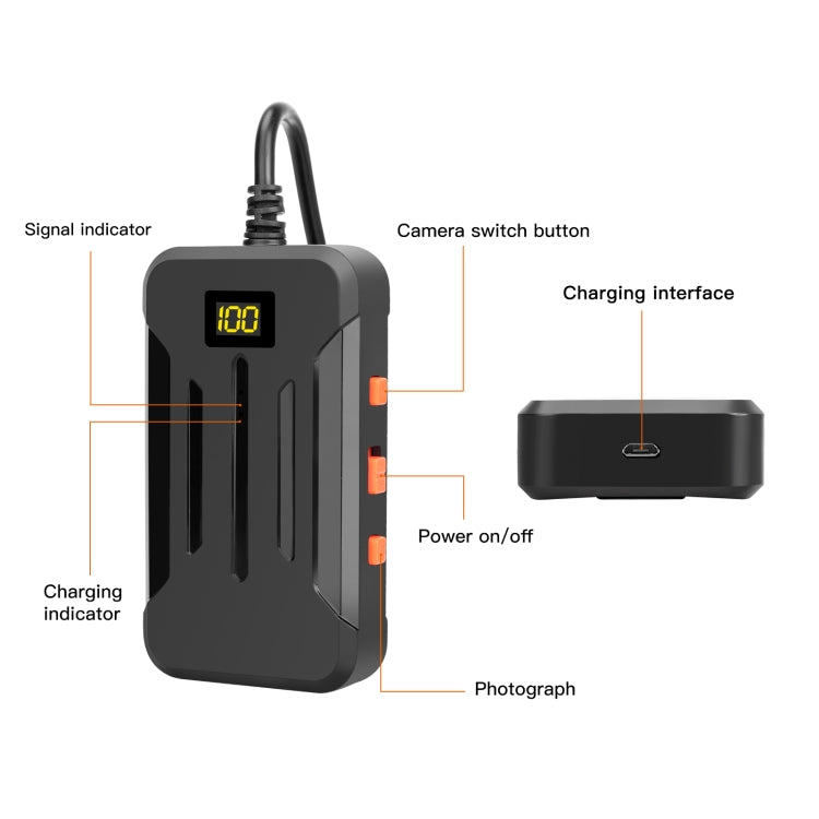 F300 5.5mm IP68 Waterproof HD Dual Cameras Digital Endoscope, Length:10m Hard Cable(Black) -  by PMC TechLife | Online Shopping South Africa | PMC TechLife | Buy Now Pay Later Mobicred