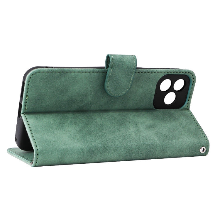 For Blackview Oscal C20 Solid Color Skin Feel Magnetic Buckle Horizontal Flip PU Phone Case(Green) - More Brand by PMC TechLife | Online Shopping South Africa | PMC TechLife | Buy Now Pay Later Mobicred