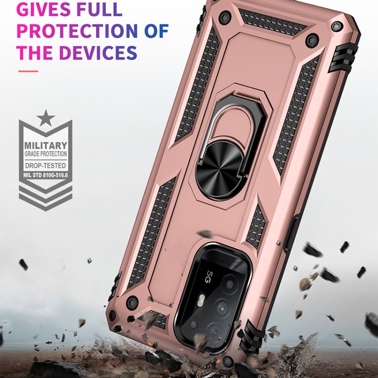 For OPPO Reno5 Z Shockproof TPU + PC Phone Protective Case with 360 Degree Rotating Holder(Rose Gold) - OPPO Cases by PMC TechLife | Online Shopping South Africa | PMC TechLife | Buy Now Pay Later Mobicred