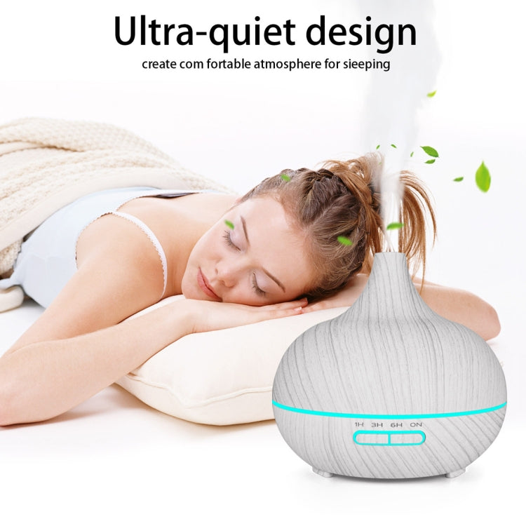 USB 400ml Wood Texture Fragrance Machine Pointed Mouth Humidifier Automatic Alcohol Sprayer with Colorful LED Light(Khaki) - free shipping - PMC TechLife - Order now!
