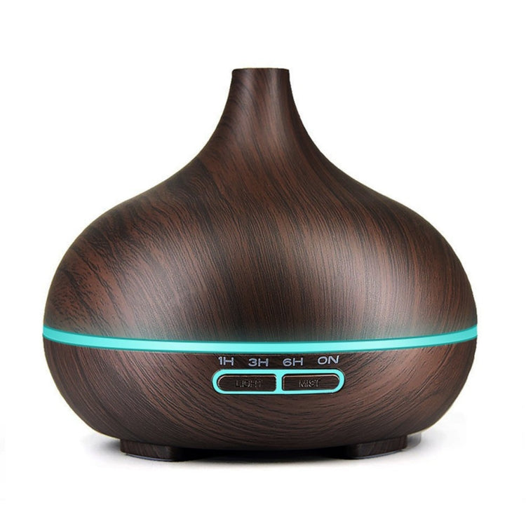 USB 400ml Wood Texture Fragrance Machine Pointed Mouth Humidifier Automatic Alcohol Sprayer with Colorful LED Light & Remote Control(Coffee) - free shipping - PMC TechLife - Order now!