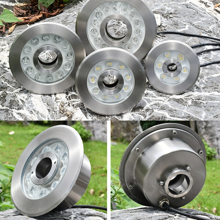 12W Landscape Colorful Color Changing Ring LED Stainless Steel Underwater Fountain Light(Colorful) - Underwater Lights by PMC TechLife | Online Shopping South Africa | PMC TechLife | Buy Now Pay Later Mobicred