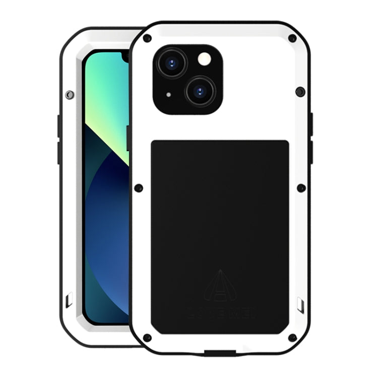 For iPhone 13 mini LOVE MEI Metal Shockproof Life Waterproof Dustproof Protective Phone Case (White) - iPhone 13 mini Cases by LOVE MEI | Online Shopping South Africa | PMC TechLife | Buy Now Pay Later Mobicred