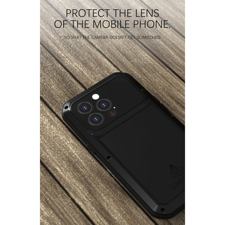 For iPhone 13 Pro LOVE MEI Metal Shockproof Life Waterproof Dustproof Protective Phone Case (White) - iPhone 13 Pro Cases by LOVE MEI | Online Shopping South Africa | PMC TechLife | Buy Now Pay Later Mobicred