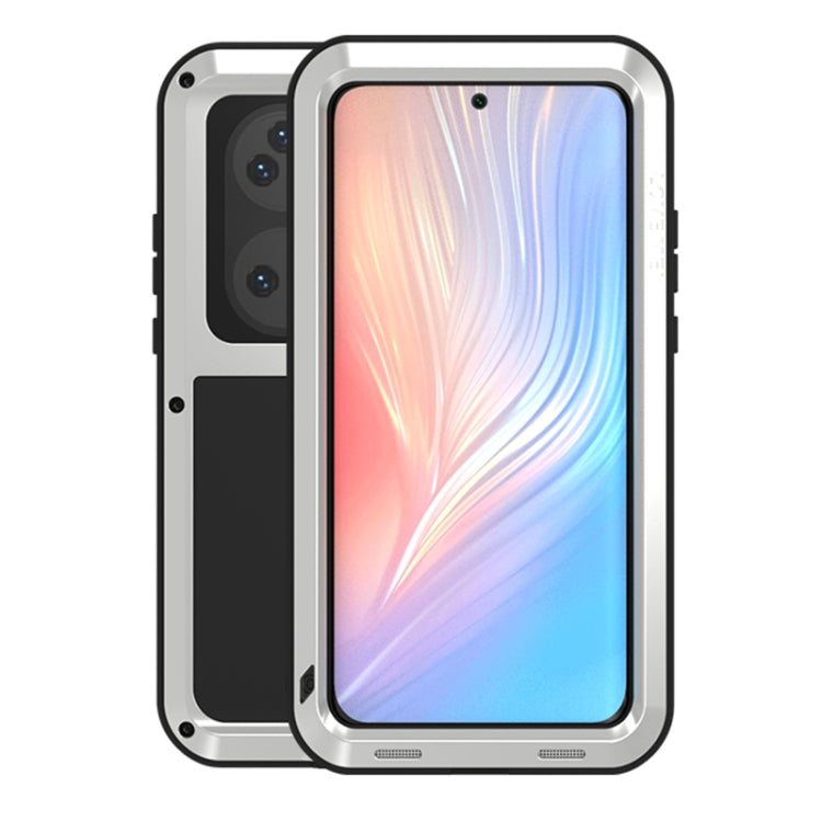 For Huawei P50 Pro LOVE MEI Metal Shockproof Waterproof Dustproof Protective Phone Case without Glass(Silver) - Huawei Cases by LOVE MEI | Online Shopping South Africa | PMC TechLife | Buy Now Pay Later Mobicred