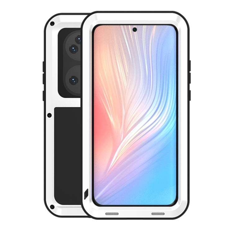 For Huawei P50 Pro LOVE MEI Metal Shockproof Waterproof Dustproof Protective Phone Case without Glass(White) - free shipping - PMC TechLife - Order now!