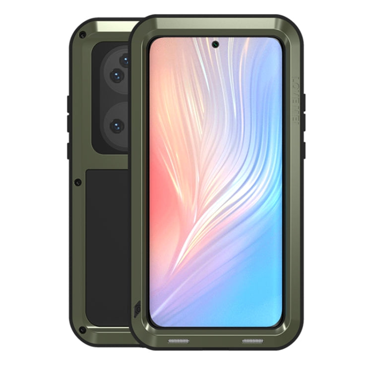 For Huawei P50 Pro LOVE MEI Metal Shockproof Waterproof Dustproof Protective Phone Case without Glass(Green) - free shipping - PMC TechLife - Order now!