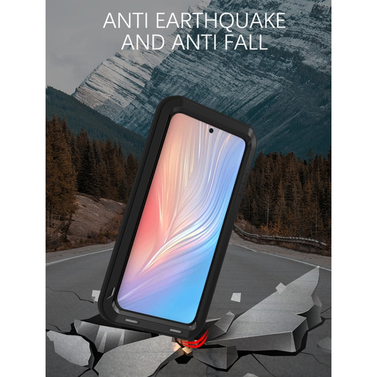 For Huawei P50 Pro LOVE MEI Metal Shockproof Waterproof Dustproof Protective Phone Case without Glass(Red) - Huawei Cases by LOVE MEI | Online Shopping South Africa | PMC TechLife | Buy Now Pay Later Mobicred