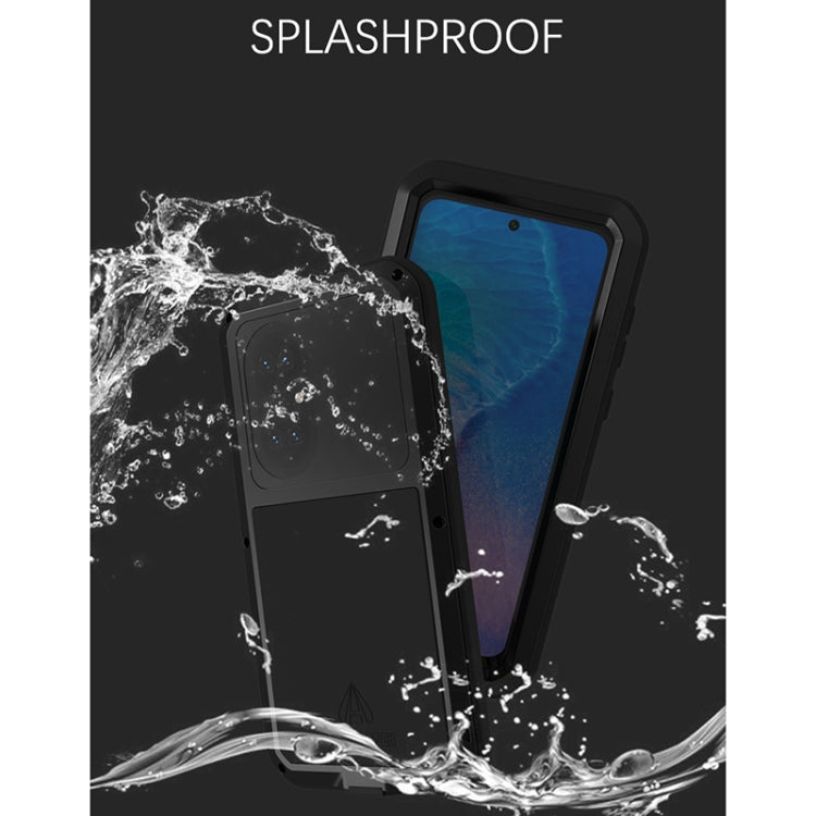 For Huawei P50 LOVE MEI Metal Shockproof Waterproof Dustproof Protective Phone Case with Glass(Yellow) - free shipping - PMC TechLife - Order now!