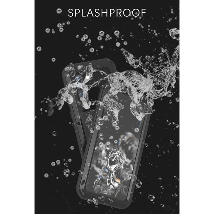 For Samsung Galaxy S21 FE LOVE MEI Metal Shockproof Waterproof Dustproof Protective Phone Case with Glass(Silver) - Galaxy Phone Cases by LOVE MEI | Online Shopping South Africa | PMC TechLife | Buy Now Pay Later Mobicred