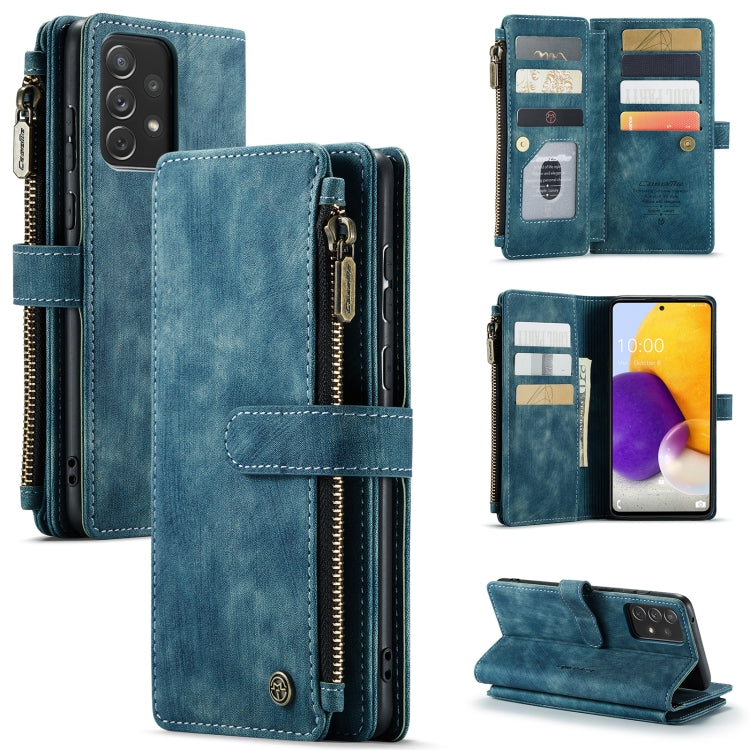 For Samsung Galaxy A72 CaseMe-C30 Multifunctional Horizontal Flip PU + TPU Phone Case(Blue) - free shipping - PMC Jewellery - Order now!