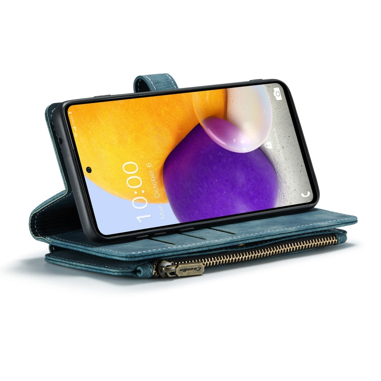 For Samsung Galaxy A72 CaseMe-C30 Multifunctional Horizontal Flip PU + TPU Phone Case(Blue) - free shipping - PMC Jewellery - Order now!