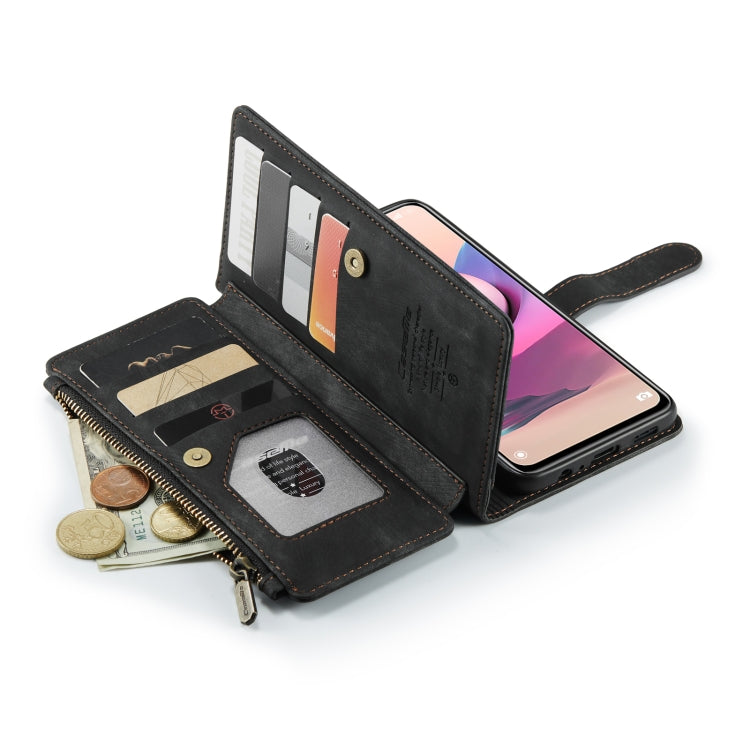 For Xiaomi Redmi Note 10 4G / Redmi Note 10S CaseMe-C30 Multifunctional Horizontal Flip PU + TPU Phone Case(Black) - free shipping - PMC Jewellery - Order now!