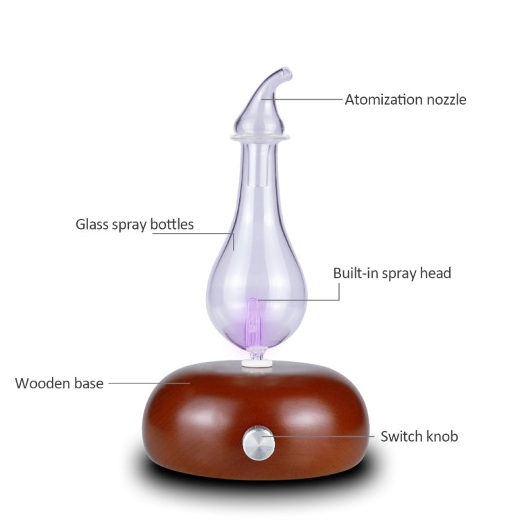 Wood Essential Oil Diffuser Aromatherapy Machine Automatic Alcohol Sprayer, Plug Specification:US Plug(Dark Brown) - free shipping - PMC TechLife - Order now!