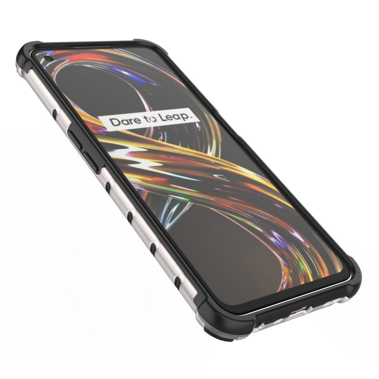 For OPPO Realme 8i Shockproof Honeycomb PC + TPU Phone Case(Black) - Realme Cases by PMC TechLife | Online Shopping South Africa | PMC TechLife | Buy Now Pay Later Mobicred