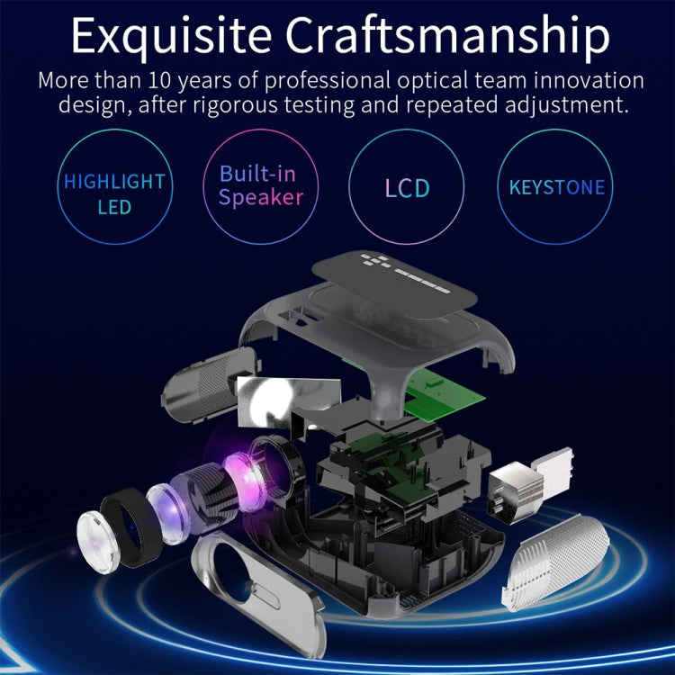 T7 1920x1080P 200 ANSI Portable Home Theater LED HD Digital Projector, Same Screen Version,US Plug (Black) - LED Projector by PMC Jewellery | Online Shopping South Africa | PMC Jewellery | Buy Now Pay Later Mobicred