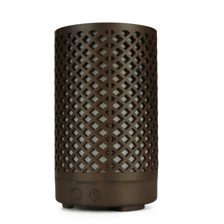USB 200ml Hollow-out Forest Pattern Wooden Essential Oil Aromatherapy Machine Ultrasonic Humidifier Automatic Alcohol Sprayer(Dark Brown-1) - free shipping - PMC TechLife - Order now!
