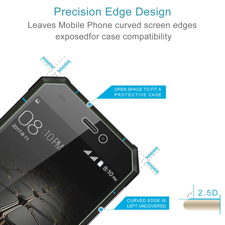 50 PCS 0.26mm 9H 2.5D Tempered Glass Film For Blackview BV4000 Pro - For Blackview by PMC TechLife | Online Shopping South Africa | PMC TechLife