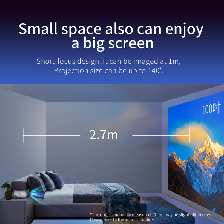 T7 1920x1080P 200 ANSI Portable Home Theater LED HD Digital Projector, Basic Version, UK Plug(Black) - LED Projector by PMC TechLife | Online Shopping South Africa | PMC TechLife | Buy Now Pay Later Mobicred