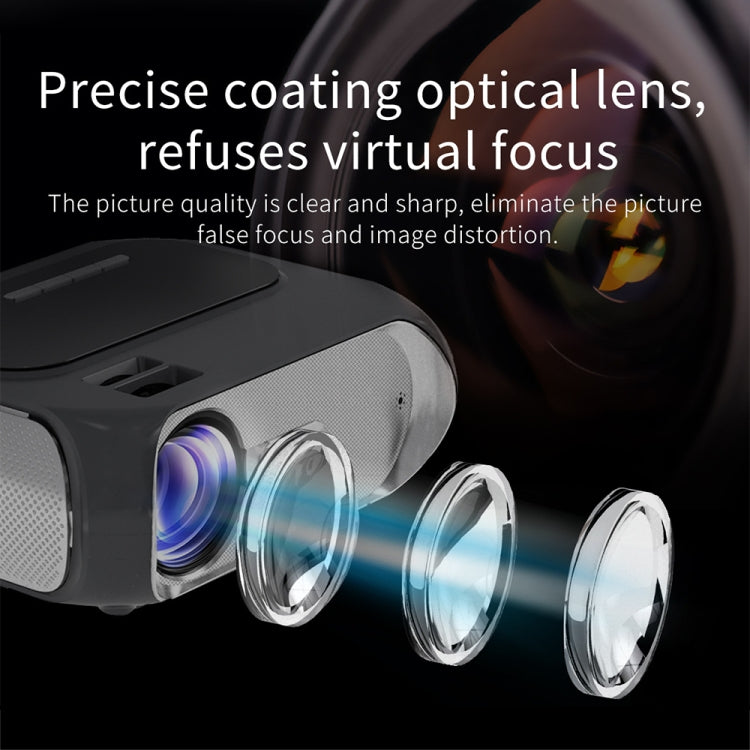 T7 1920x1080P 200 ANSI Portable Home Theater LED HD Digital Projector, Same Screen Version, EU Plug(Black) - LED Projector by PMC TechLife | Online Shopping South Africa | PMC TechLife | Buy Now Pay Later Mobicred