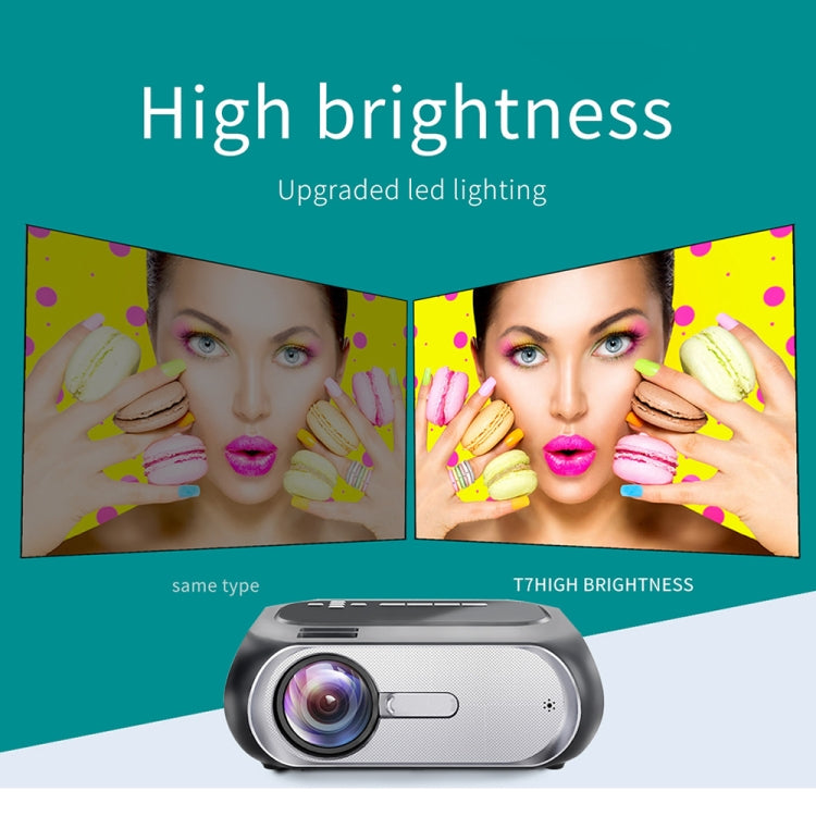 T7 1920x1080P 200 ANSI Portable Home Theater LED HD Digital Projector, Same Screen Version, AU Plug(Black) - LED Projector by PMC TechLife | Online Shopping South Africa | PMC TechLife | Buy Now Pay Later Mobicred