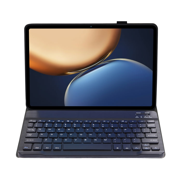 AHV7 Lambskin Texture Ultra-thin Bluetooth Keyboard Leather Tablet Case For Honor Tablet V7 Pro(Black) - Huawei Keyboard by PMC TechLife | Online Shopping South Africa | PMC TechLife