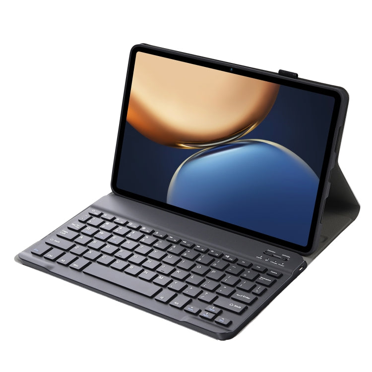 AHV7 Lambskin Texture Ultra-thin Bluetooth Keyboard Leather Tablet Case For Honor Tablet V7 Pro(Black) - Huawei Keyboard by PMC TechLife | Online Shopping South Africa | PMC TechLife