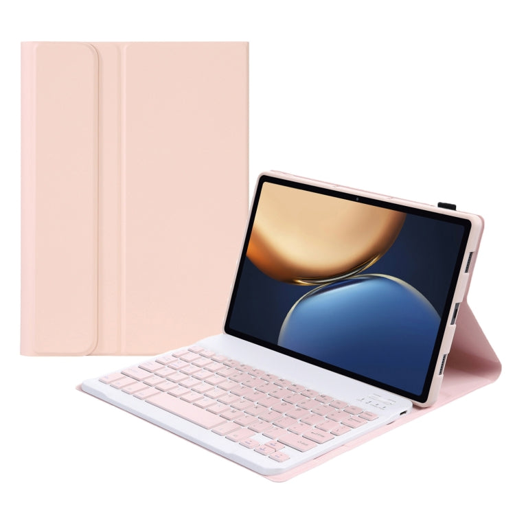 AHV7 Lambskin Texture Ultra-thin Bluetooth Keyboard Leather Tablet Case For Honor Tablet V7 Pro(Pink) - Huawei Keyboard by PMC TechLife | Online Shopping South Africa | PMC TechLife