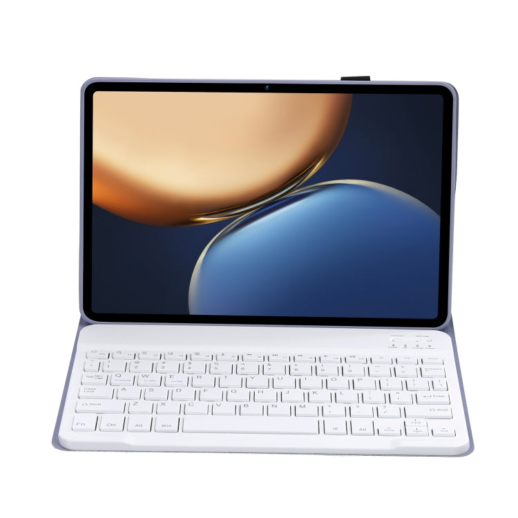 AHV7 Lambskin Texture Ultra-thin Bluetooth Keyboard Leather Tablet Case For Honor Pad V8 / Tablet V7 Pro(Purple) - Huawei Keyboard by PMC TechLife | Online Shopping South Africa | PMC TechLife | Buy Now Pay Later Mobicred