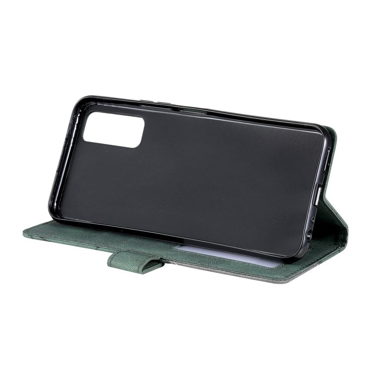 For vivo Y72 5G / Y52 5G / iQOO Z3 Skin Feel Splicing Horizontal Flip Leather Phone Case(Green) - vivo Cases by PMC TechLife | Online Shopping South Africa | PMC TechLife | Buy Now Pay Later Mobicred