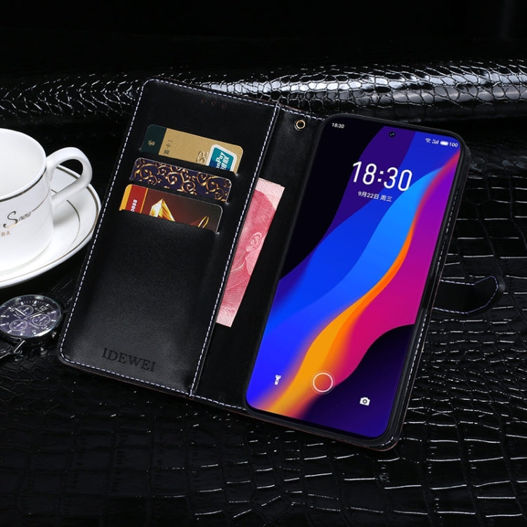 For Meizu 18x idewei Crocodile Texture Horizontal Flip Leather Case with Holder & Card Slots & Wallet(Black) - free shipping - PMC Jewellery - Order now!