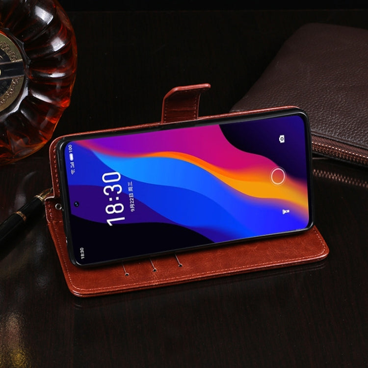For Meizu 18x idewei Crazy Horse Texture Leather Case with Holder & Card Slots & Wallet(Black) - More Brand by idewei | Online Shopping South Africa | PMC Jewellery | Buy Now Pay Later Mobicred