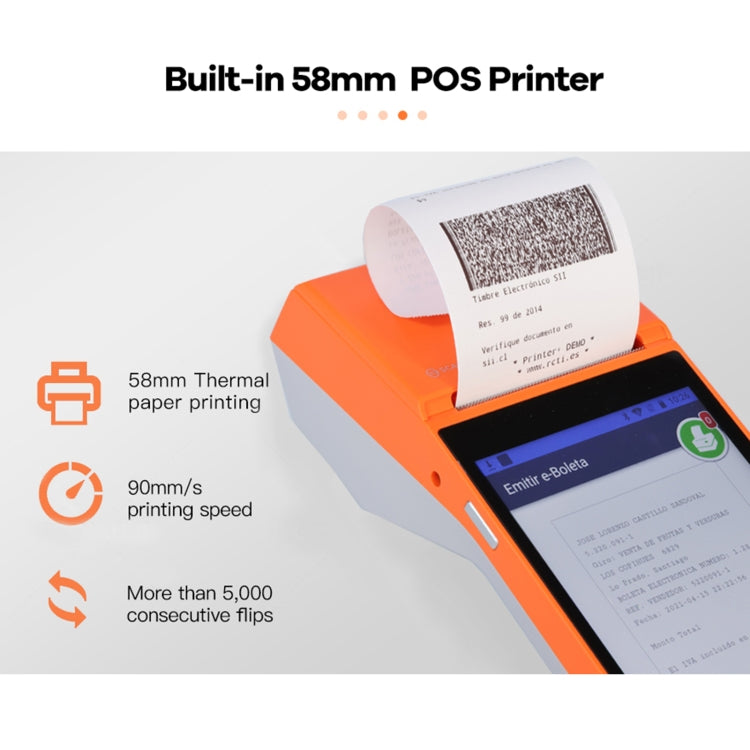 SGT-SP01 5.5 inch HD Screen Handheld POS Receipt Printer, Suit Version, EU Plug(Orange) - Receipt Printers by PMC Jewellery | Online Shopping South Africa | PMC Jewellery | Buy Now Pay Later Mobicred