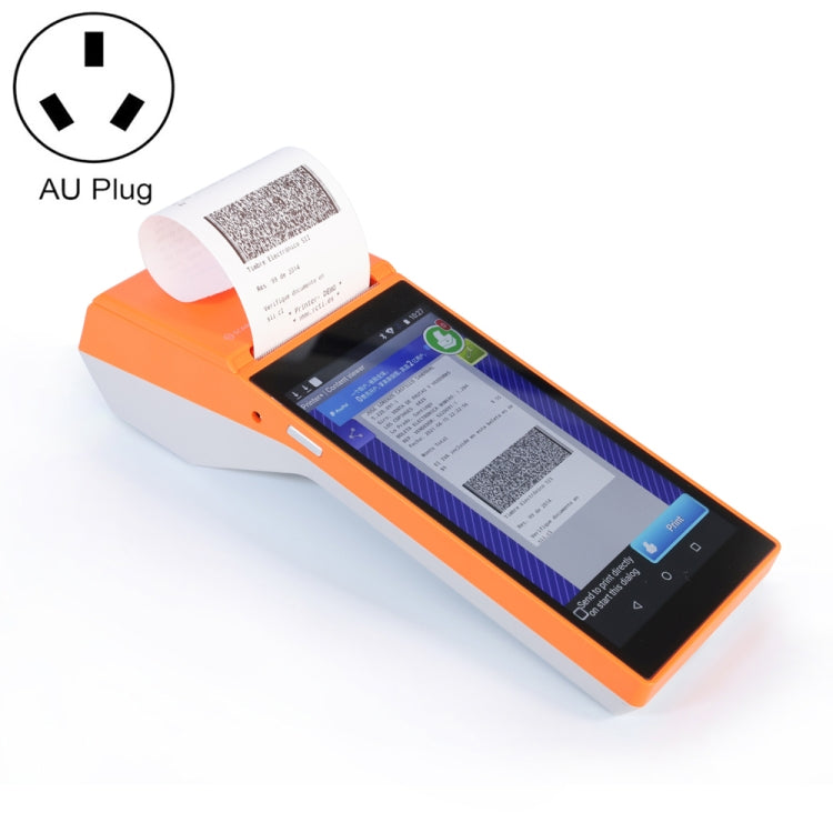 SGT-SP01 5.5 inch HD Screen Handheld POS Receipt Printer, Suit Version, AU Plug(Orange) - Receipt Printers by PMC Jewellery | Online Shopping South Africa | PMC Jewellery | Buy Now Pay Later Mobicred
